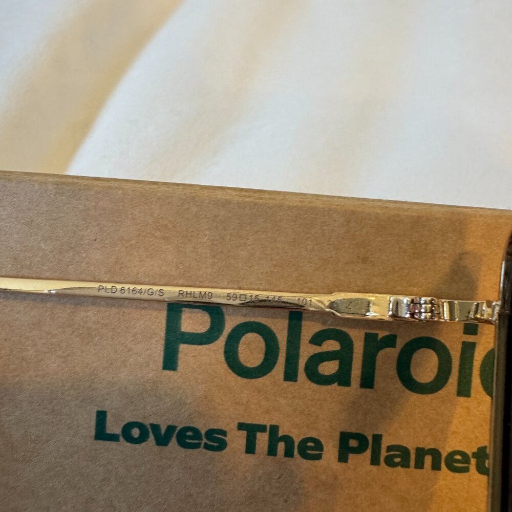 Polaroid Sunglasses – Gold Frame with Black Lenses - Picture 4 of 4